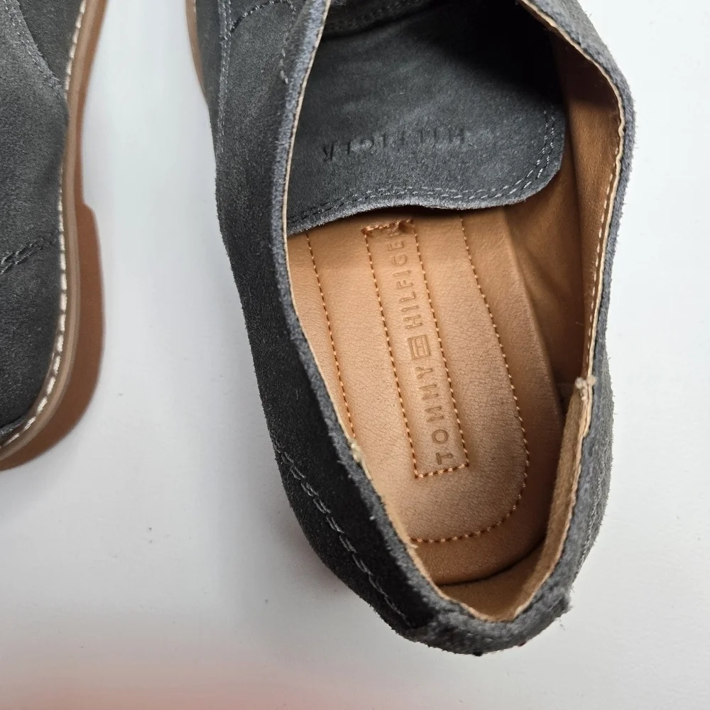 Tommy Hilfiger Men's Gray Seaside Leather Suede Shoes Size 8